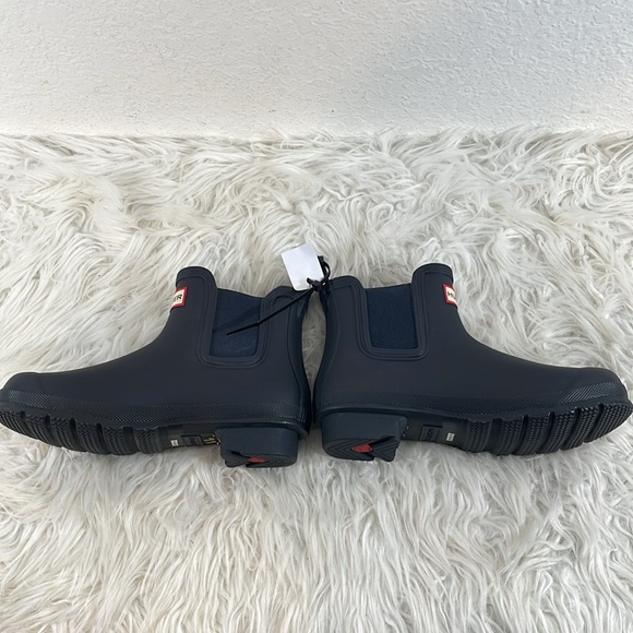 HUNTER Women's Original Chelsea Rain Boots Waterproof Size 7 Dark Blue New - Picture 8 of 12